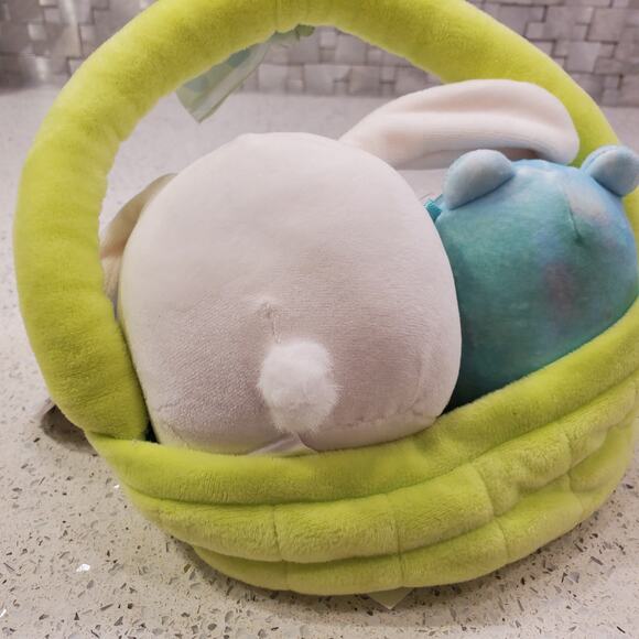 Squishmallow Easter Basket Ferdie Frog and Valentina Bunny Squishmallows - Picture 7 of 8